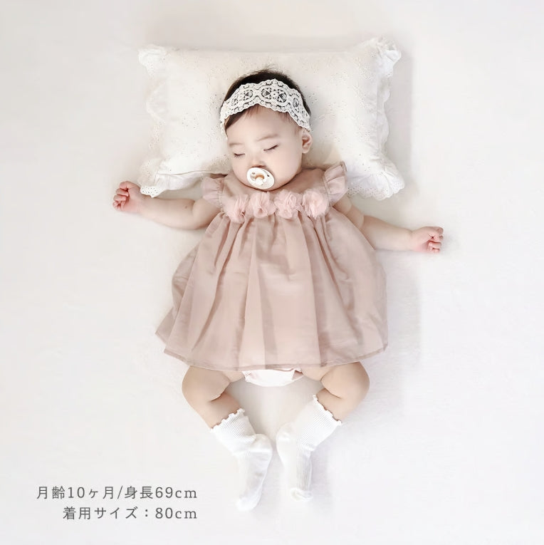 coto cotte シアーコサージュボディドレス ベビードレス ベビー服 722-650001 コトコト