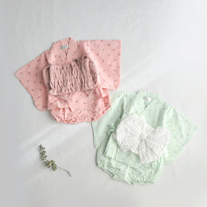 coto cotte ふわリボン 2Pゆかた さくらんぼ刺繍 722-566055 浴衣 コトコト