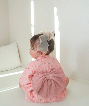 coto cotte ふわリボン 2Pゆかた さくらんぼ刺繍 722-566055 浴衣 コトコト