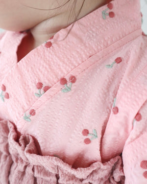 coto cotte ふわリボン 2Pゆかた さくらんぼ刺繍 722-566055 浴衣 コトコト