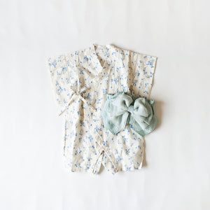 mocmof 帯付き浴衣 ロンパース 花柄 ゆかた 甚平 ベビー浴衣 70cm 80cm 90cm 622-566140 モクモフ