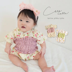 coto cotte 帯つき 甚平ロンパース 小花柄 ベビー 浴衣 夏祭り 722-566056 コトコト