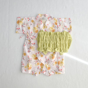 coto cotte 帯つき 甚平ロンパース 小花柄 ベビー 浴衣 夏祭り 722-566056 コトコト