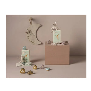 Maileg メイレグ | トゥースフェアリーセット ネズミ 乳歯ケース&お布団付き ブルー/ピンク ぬいぐるみ お人形 乳歯入れ