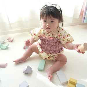 coto cotte 帯つき 甚平ロンパース 小花柄 ベビー 浴衣 夏祭り 722-566056 コトコト