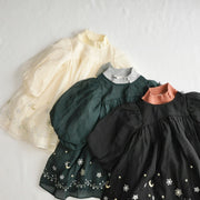 coto cotte 裾刺繍シアーパフワンピ 女の子 ワンピース チュール ハロウィン パーティー722-471056 コトコト