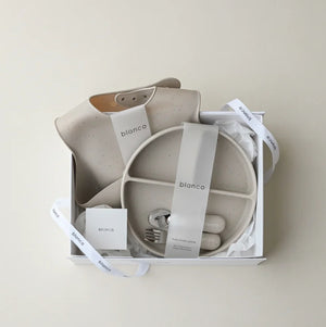 blanco perfect meal set ギフトセット blancoボックス付 出産祝い ベビー食器とお食事エプロン カトラリー TSUBUTSUBU MEAL SET ブランコ