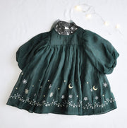coto cotte 裾刺繍シアーパフワンピ 女の子 ワンピース チュール ハロウィン パーティー722-471056 コトコト