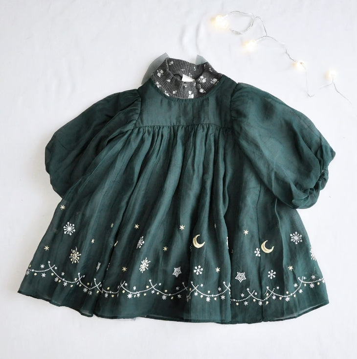 coto cotte 裾刺繍シアーパフワンピ 女の子 ワンピース チュール ハロウィン パーティー722-471056 コトコト