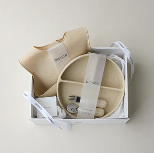 blanco perfect meal set ギフトセット blancoボックス付 出産祝い ベビー食器とお食事エプロン カトラリー TSUBUTSUBU MEAL SET ブランコ