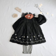 coto cotte 裾刺繍シアーパフワンピ 女の子 ワンピース チュール ハロウィン パーティー722-471056 コトコト