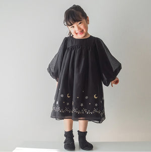 coto cotte 裾刺繍シアーパフワンピ 女の子 ワンピース チュール ハロウィン パーティー722-471056 コトコト