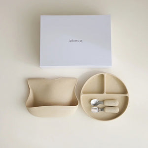 blanco perfect meal set ギフトセット blancoボックス付 出産祝い ベビー食器とお食事エプロン カトラリー TSUBUTSUBU MEAL SET ブランコ