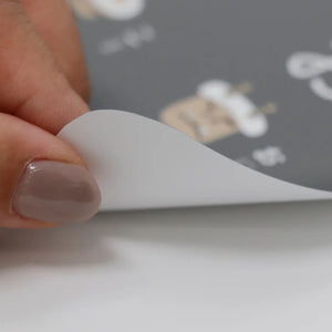 FÖRNE あいうえおポスター B3サイズ チャコールグレー インテリアになじむデザイン お風呂の壁に貼れる