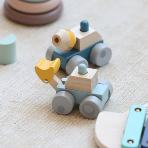 Adnil LAND SQUEAKY TRUCK ピコピコ音が鳴る はたらく車 木のおもちゃ 木製 くるま アドニルランド