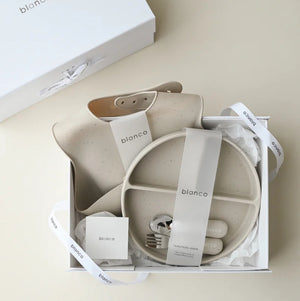 blanco perfect meal set ギフトセット blancoボックス付 出産祝い ベビー食器とお食事エプロン カトラリー TSUBUTSUBU MEAL SET ブランコ