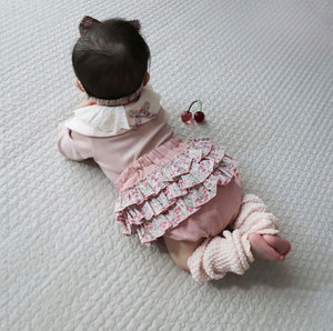 mocmof おめかしギフトセット レース 622-476161 ベビー ブルマ フリル3点セット モクモフ