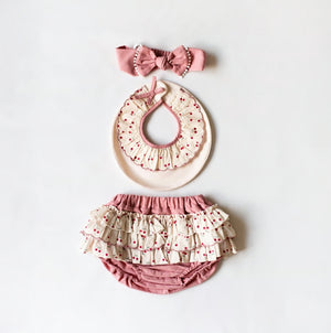 mocmof おめかしギフトセット チェリー フリル 3点セット 622-576201 箱入り モクモフ