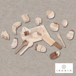 IKONIH ひのきのおもちゃ 食材セット Food set アイコニー