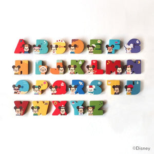 KIDEA アルファベット 26文字セット 英語 ディズニー 木製 つみき キディア