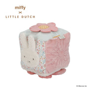 miffy x Little Dutch キューブトイ ラッキーブロッサム 布製おもちゃ ピンク 仕掛けおもちゃ ミッフィー