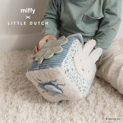 miffy x Little Dutch キューブトイ ラッキーリーブス 布製おもちゃ ブルー 水色 仕掛けおもちゃ ミッフィー
