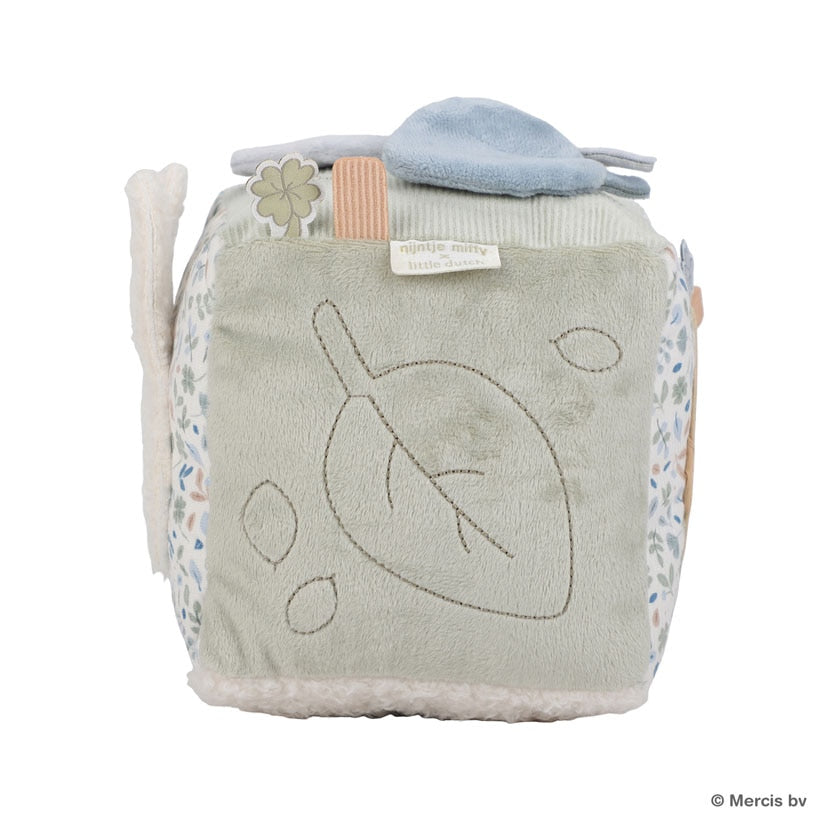 miffy x Little Dutch キューブトイ ラッキーリーブス 布製おもちゃ ブルー 水色 仕掛けおもちゃ ミッフィー