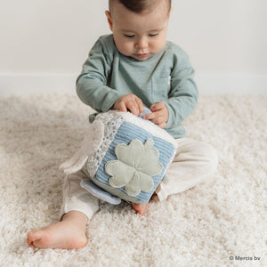 miffy x Little Dutch キューブトイ ラッキーリーブス 布製おもちゃ ブルー 水色 仕掛けおもちゃ ミッフィー