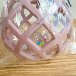 cyummut RATTLE ラトル ミニボール入り シリコンボール ベビーボール  オーボール くすみカラー キュムット