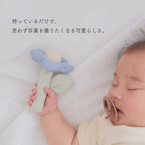 Lien de famille おはなのラトル 赤ちゃんのガラガラ 布製 日本製 リヤンドファミーユ