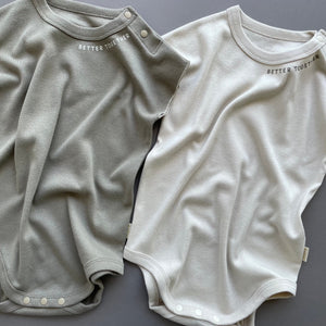 3.LIETO おでかけロンパース 70cm 80cm グレージュ スモークベージュ 日本製 スリーリエート