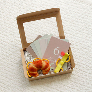 SHAOOL わっかラトル ベビーギフトセット / クロワッサン ストラップ 月齢カード 選び取りカード