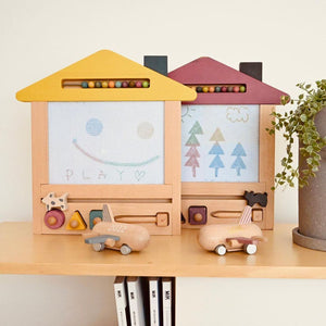 gg* ジジ oekaki house オエカキハウス おえかきボード 木のおもちゃ おうち キャット くるま ドッグ kiko+&gg*