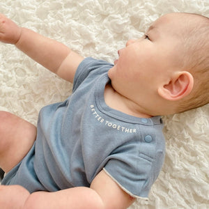 3.LIETO おでかけロンパース 70cm 80cm モスピンク ストームブルー 日本製 スリーリエート