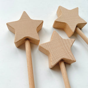 木製 スティック 1本 スタースティック 星 ステッキ