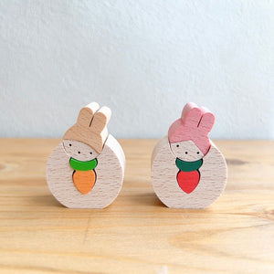 小黒三郎 組み木のひな人形 KH252 ウサギっ子びな（小）