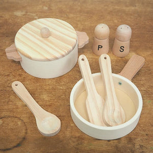 Egmont Toys 木製 おままごと キッチンツールセット EGM700153 フライパン お鍋 エグモントトイズ