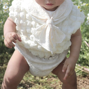 3.LIETO スタイーフ Lusso レースアイボリー スカーフみたいなスタイ 日本製 スリーリエート