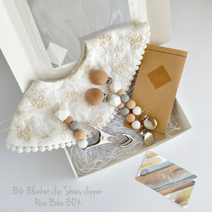 Para Bebe 出産祝い 3点セット まんまるスタイ ブランケットクリップ シューズクリッパー【 Para Bebe BOX 】