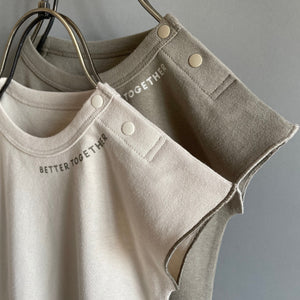 3.LIETO おでかけロンパース 70cm 80cm グレージュ スモークベージュ 日本製 スリーリエート