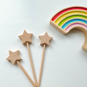 木製 スティック 1本 スタースティック 星 ステッキ
