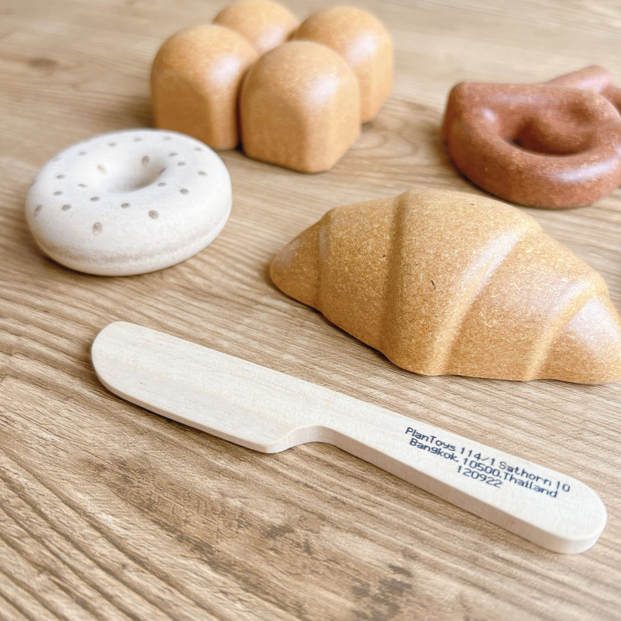 PLAN TOYS BREAD SET パンセット 3628 おままごと ブレッド 木製 パン屋さんごっこ プラントイ