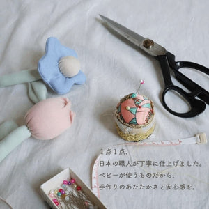 Lien de famille おはなのラトル 赤ちゃんのガラガラ 布製 日本製 リヤンドファミーユ