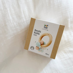 PLAN TOYS ビーズラトル Beads Rattle - Pastel Series 5262 ベビーラトル 歯固め プラントイ