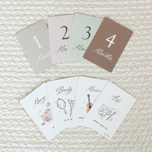 SHAOOL わっかラトル ベビーギフトセット / ドーナツ ストラップ 月齢カード 選び取りカード