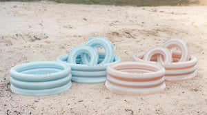 Love my lil ラウンドプール 70cm 90cm ビニールプール  ストライプ ボーダー ピンク ブルー ラブマイリル