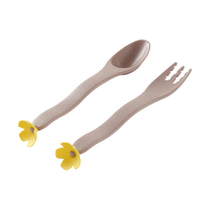 Lien de famille おはなのベビーカトラリー hanasaku spoon & fork SET ベビー食器 リヤンドファミーユ
