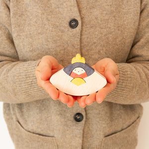 小黒三郎 組み木のひな人形 KH538 円びな ひなまつり 雛人形 木製