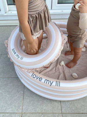 Love my lil ラウンドプール 70cm 90cm ビニールプール  ストライプ ボーダー ピンク ブルー ラブマイリル