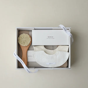 blanco peek a boo ! ベビーギフトセット 出産祝い ベビーブランケット おくるみ スタイ ベビーブラシ